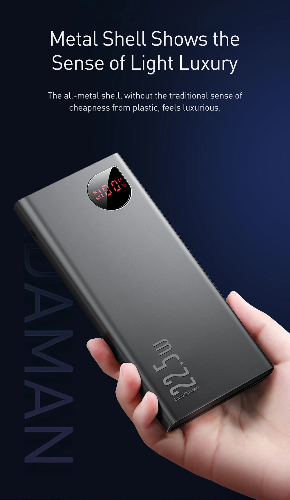Baseus Power Bank 10000mAh 20000mAh 22.5W Fast Charging Powerbank Portable External Battery For iPhone 16 15 14 12 13 Pro Max
