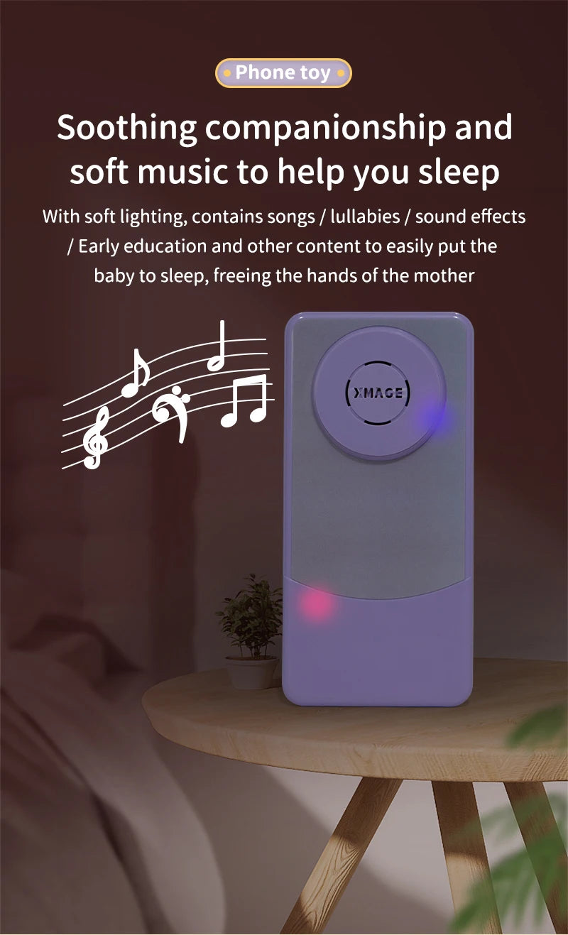 Kids Fun Learning Play Phone Baby Simulation Phone Musical Early Educational Toys English Learning Cellphone Model Toy Gifts