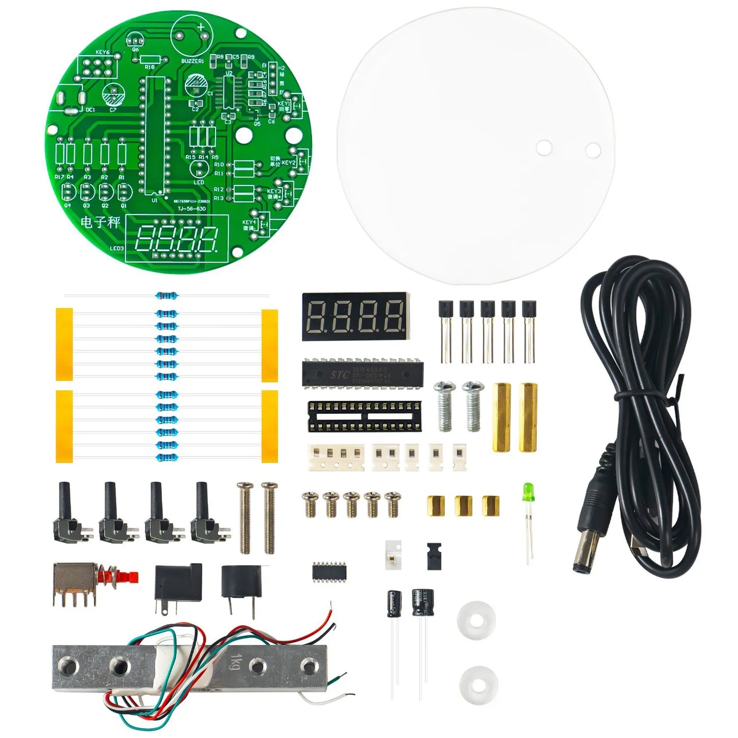 51Microcontroller Electronic Scale Kit Electronic ScalediySpare Parts Electronic component kit TJ-56-630