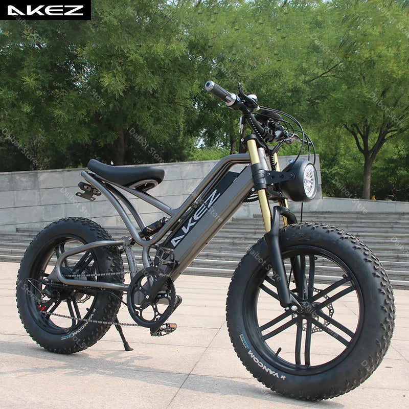 20 Inch Mountain electric bicycle For Mens Fat Tire Aluminium Alloy eBike 750W 48V Beach Snow eBikes For Adults Max Speed 45