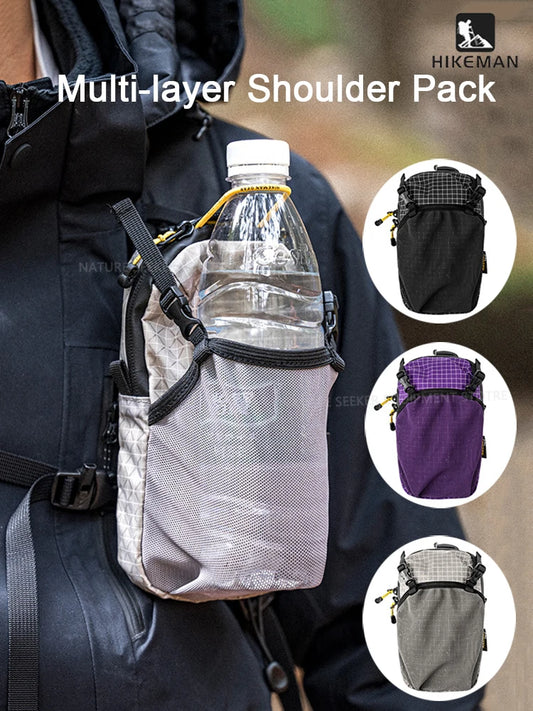 HIKEMAN Mobile Bag Outdoor Sports Waist Bag Tactical Hanging Pack for Backpack Expansion Shoulder Bags Lightweight Hiking Gear