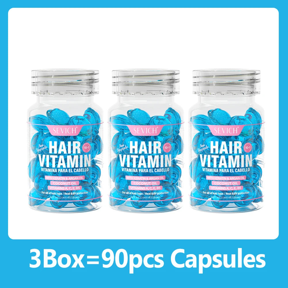 Hair Care Capsules Repairing Keratin Complex Serum Oil Frizzy Hair Moisturizing Hair Oil Smoothing Nourishing Hair Care Essence