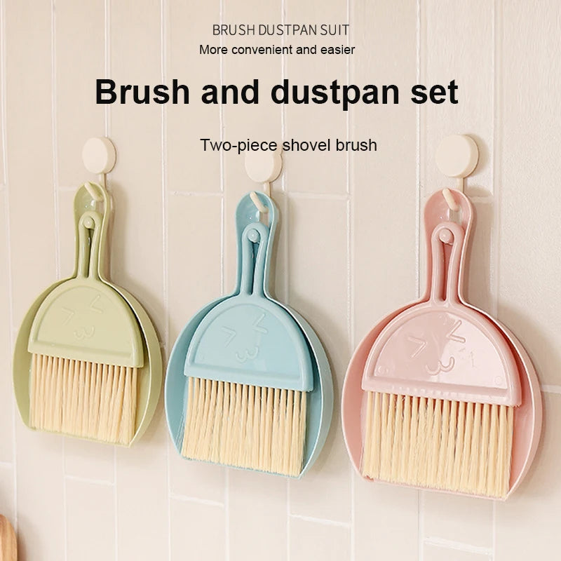 Dropship! Home Office Thicken Plastic Desk Cleaning Set Mini Desktop Keyboard Cleaning Brush Brush with A Small Broom Dustpan