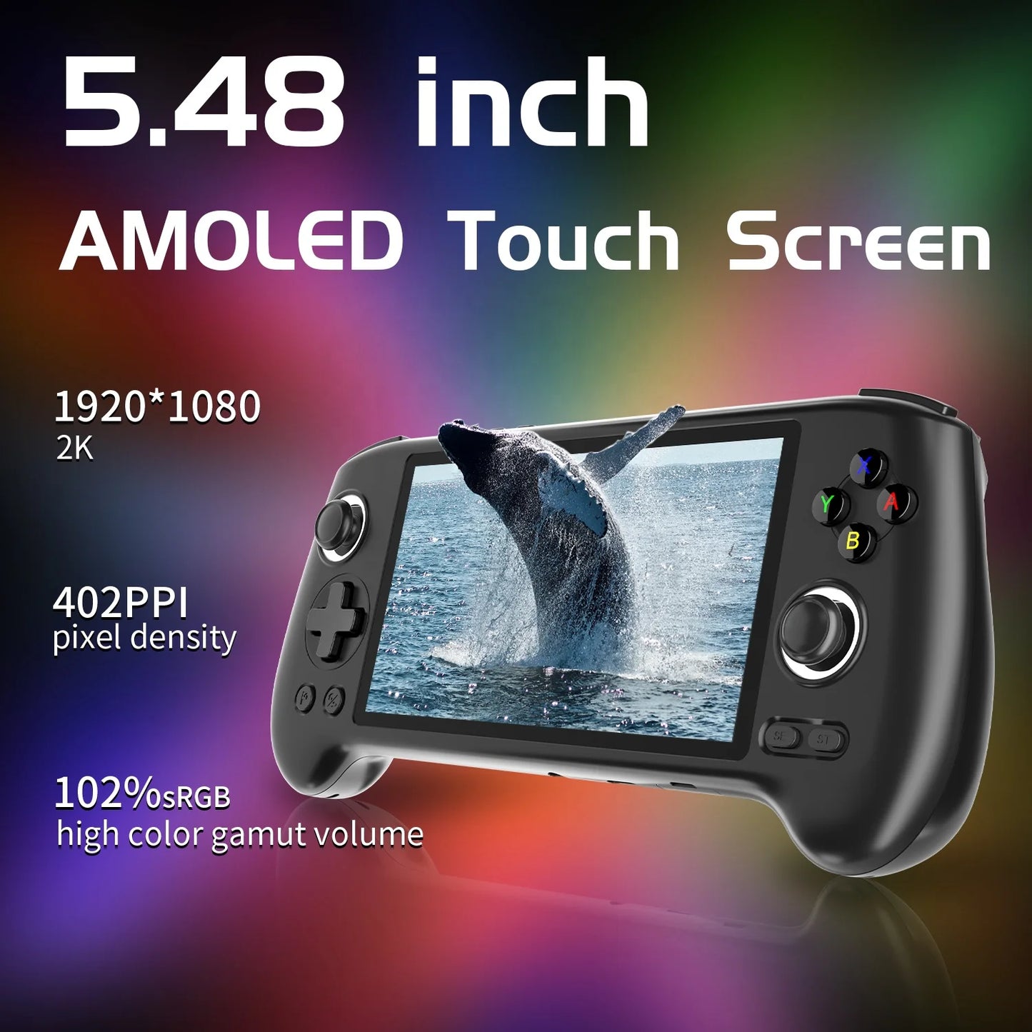 Portable Gaming Consoles Android 13 AMOLED Touch Screen Hall Effect Joysticks Handheld Game Player 5G Wifi BT5.0