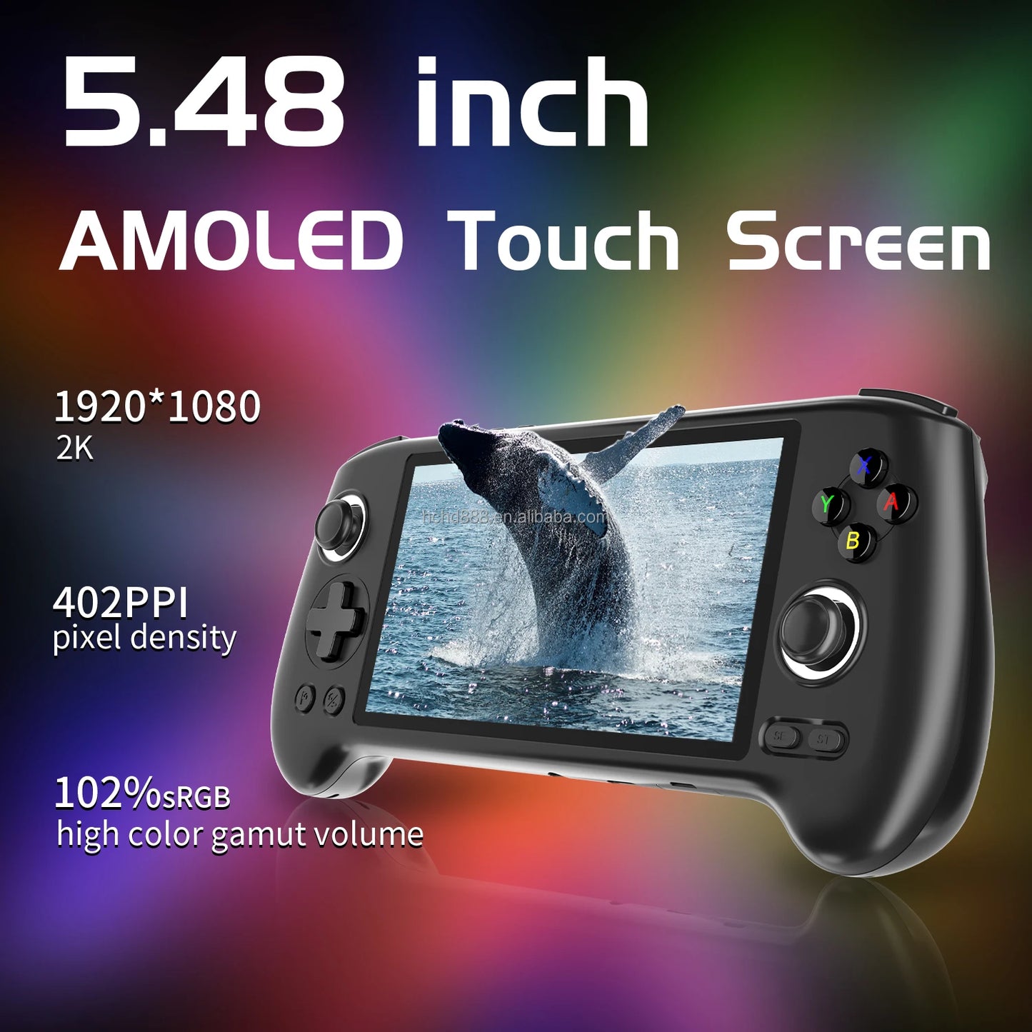 Portable Gaming Consoles Android 13 AMOLED Touch Screen Hall Effect Joysticks Handheld Game Player 5G Wifi BT5.0