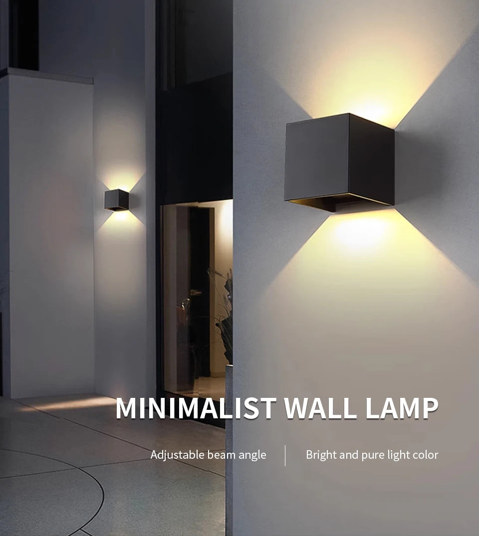 LED Wall Light Outdoor Indoor Lighting Wall Lamps Home Appliances Wall Lighting For Room Decor Wall Panels Porch Balcony Garden