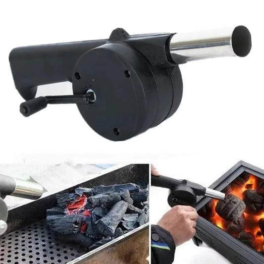 Bbq Fan Outdoor Barbecue Hand-cranked Air Blower Portable Grill Fire Bellows Tool Picnic Camping Fans Kitchen Tools