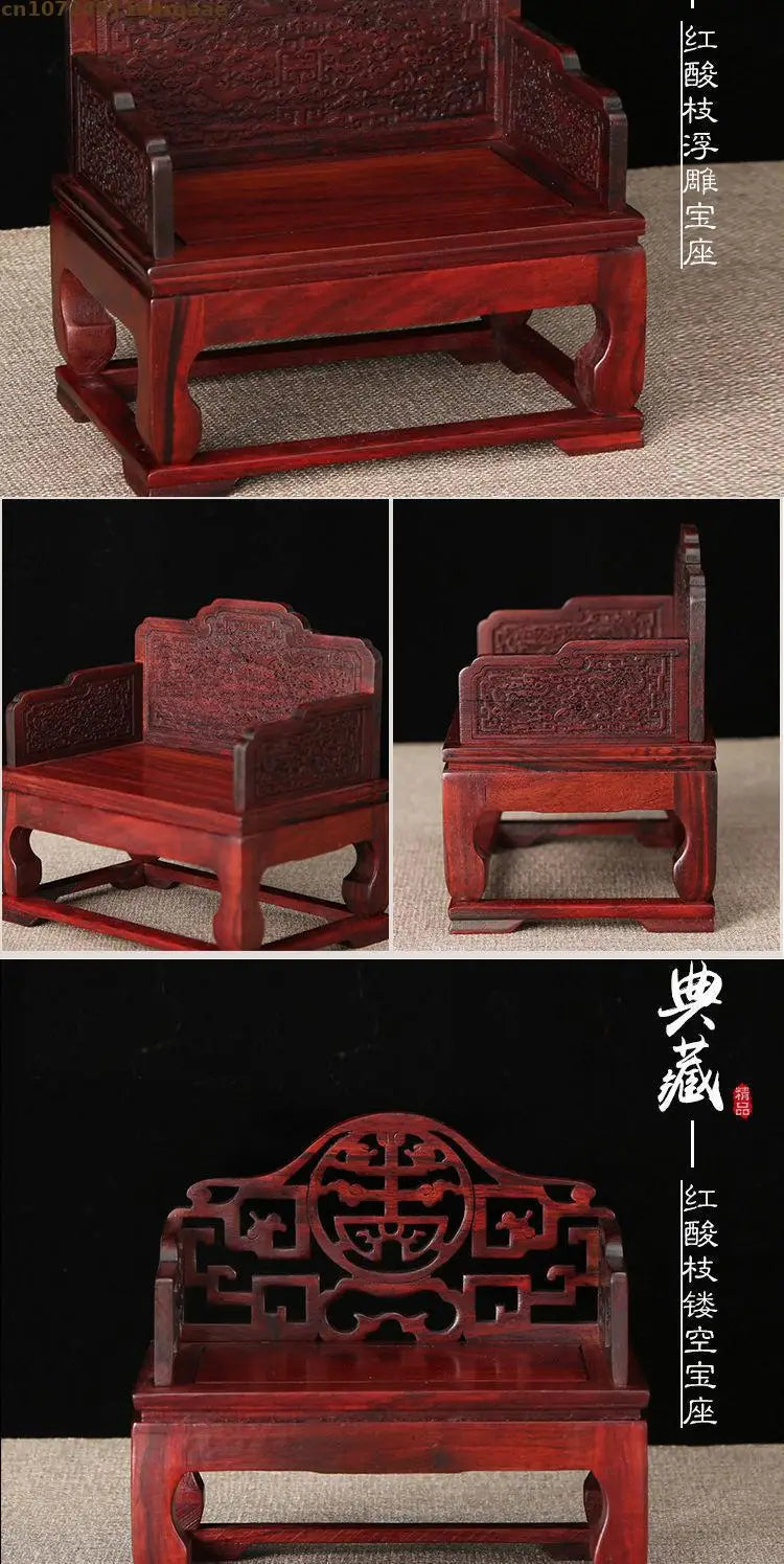 Mini Furniture Models Miniature Antique Rosewood Ornaments Chinese Handicrafts Doll Houses Photographed Scene Props