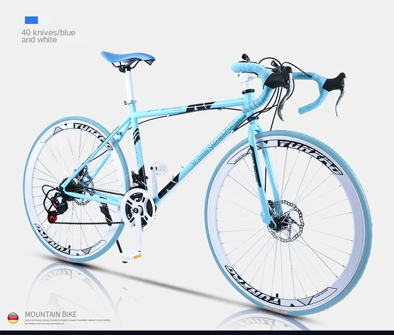 Bicycle Free Shiping Aro 29 Road Bike Bicicleta Uomo Bmx Bikes Road Bike V Brake/Disc Brake Spring Fork (Low Gear Non-damping)