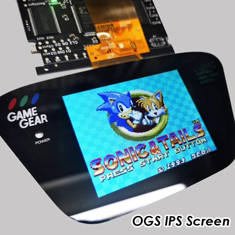 OGS All-in-one Screen V-4.2 LCD screen For SEGA Game Gear GG adjustable brightness support VGA output Mod kits