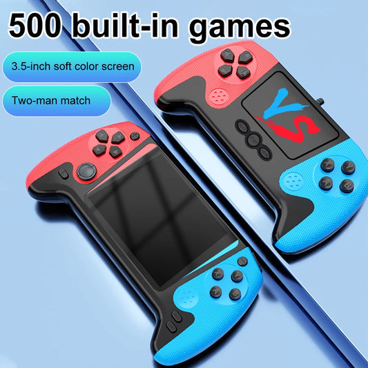 Portable Game Console 3.5inch LCD Screen Built-in 500 Games Retro Handheld Game Console 1200mAh Video Game Console for 2 Players