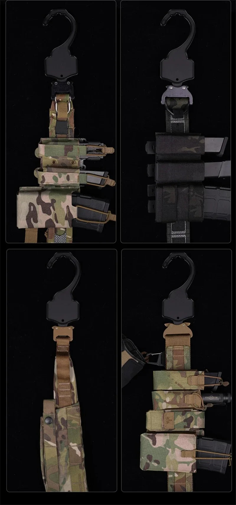 Tactical Hiking Hanging Belt Hook Camping Equipment Multitool Hunting Sports Travel Supplies Shooting Accessories Outdoor Tools