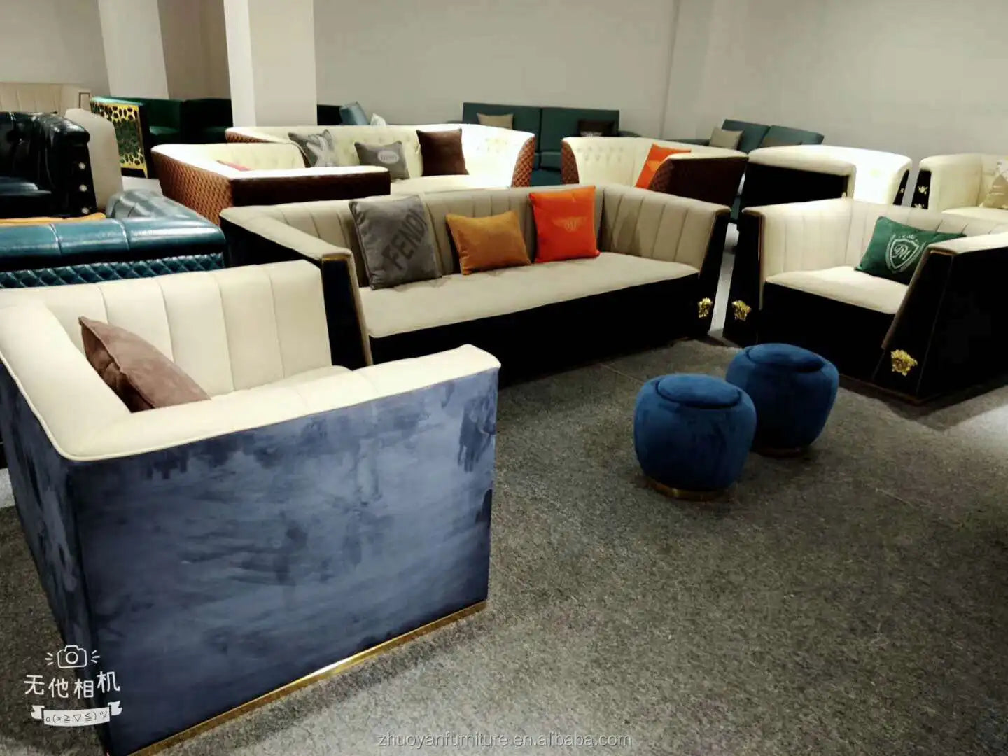 Modern Simple Living Room Furniture Set  MDF Upholsteried with Pu Leather  Tv Cabinets Designs Furniture