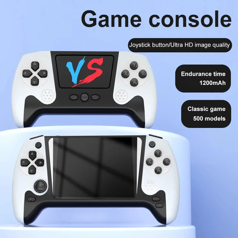 Gaming Console 3.5inch LCD Screen Built-in 500 Games Nostalgic Game Console TV Connect Video Game Console 1200mAh for 2 Players