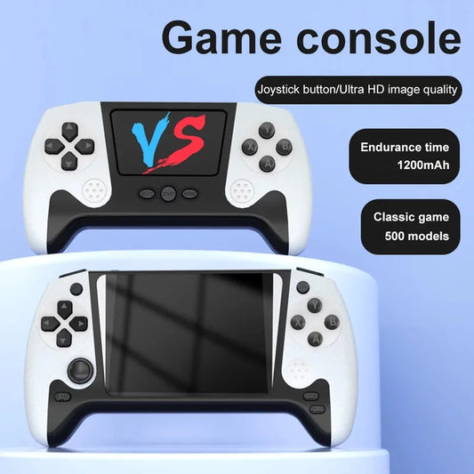Gaming Console 3.5inch LCD Screen Built-in 500 Games Nostalgic Game Console TV Connect Video Game Console 1200mAh for 2 Players