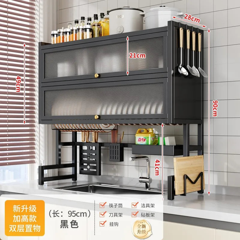 Kitchen Drain Rack Dish  Plate Sink Storage Dishwasher Shelf Tableware Storage Rack