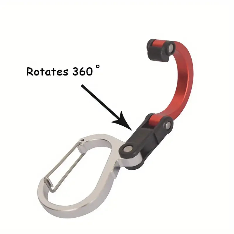 Camping Hybrid Gear Clip - Multifunctional Hybrid Gear Clip,360 Degree Swivel Hook,Strong Buckle,Camping Hiking Backpack Outdoor
