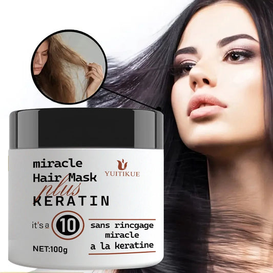 Keratin Hair Mask - Deep care for dry, damaged hair, moisturizing and nourishing, suitable for all hair types