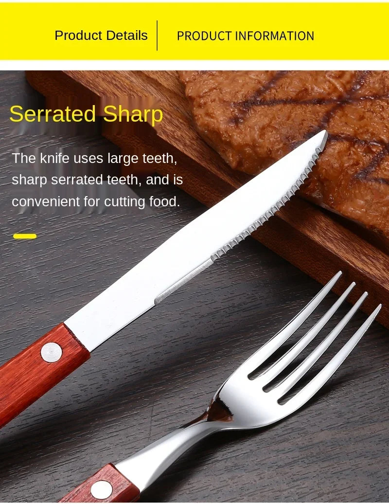 Kitchen Tableware Stainless Steel Luxury Western Dinner Set Gold Silver Cutlery Fork Spoon Knife
