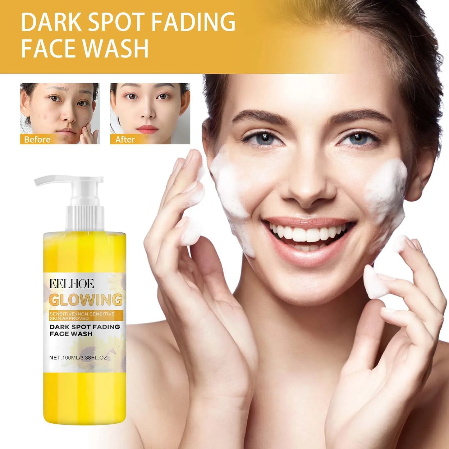 Turmeric Face Skin Care Set Temeric Cream Cleaning Face Wash Oil Control Nourishing Skin Exfolianting Cream Face Purifying Cream