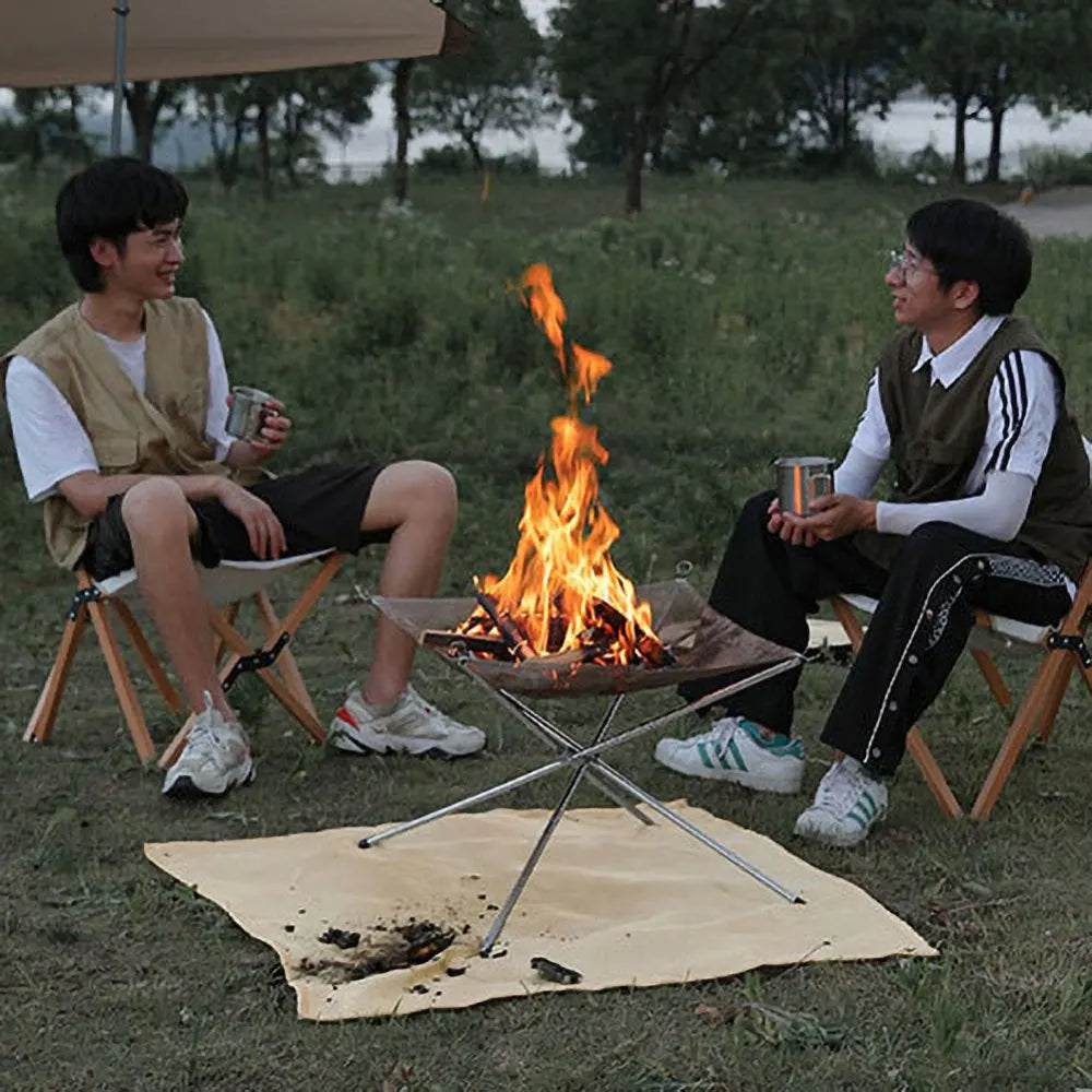 BBQ Mat - Portable Fire Blanket Protective Patio Insulation Pads Temperature Resistant Flame Retardant Stove Floor Grill Mat