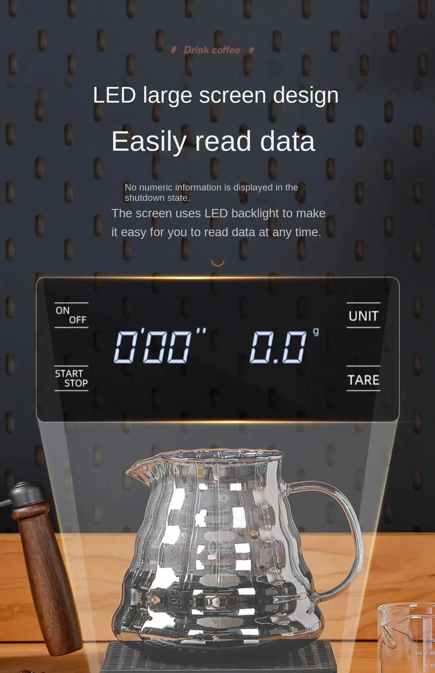 Electronic scales household small weighing 3kg/0.1g multifunctional kitchen scales coffee scales portable high-precision scales