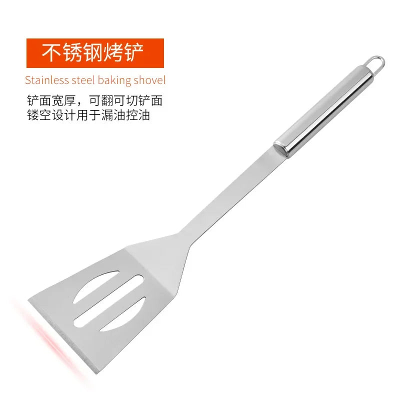 BBQ Grill Set, Outdoor Portable Woven Handbag Barbecue Tools