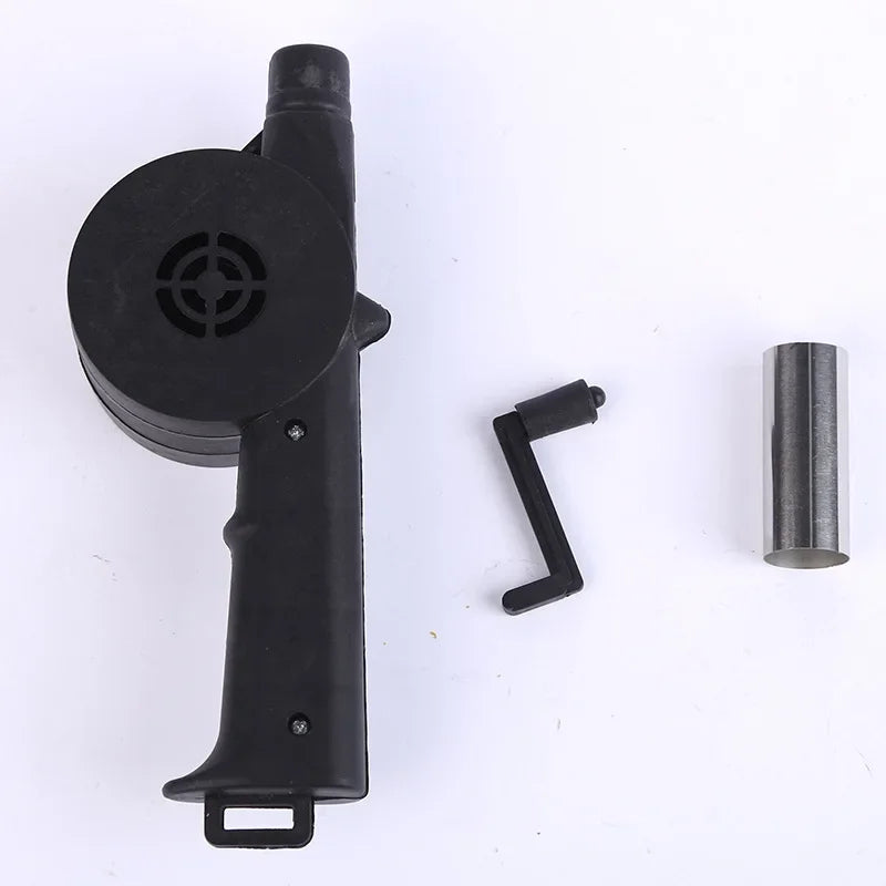 Manual BBQ Blower – Portable Charcoal Air Pump Tool for Outdoor Grilling, Barbecue, Campfire Cooking & Handheld Fire Starting