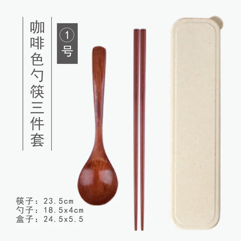 Handmade Dinnerware Cutlery for Kitchen, Wooden Spoon & Fork Dinner Kit for Rice, Soups, Cereal, Home Tableware