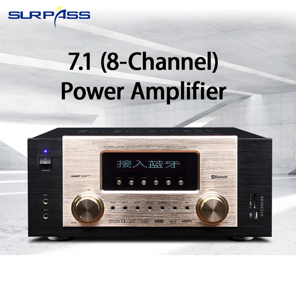 7.1 Channel Professional Power Amplifier for Home Theater