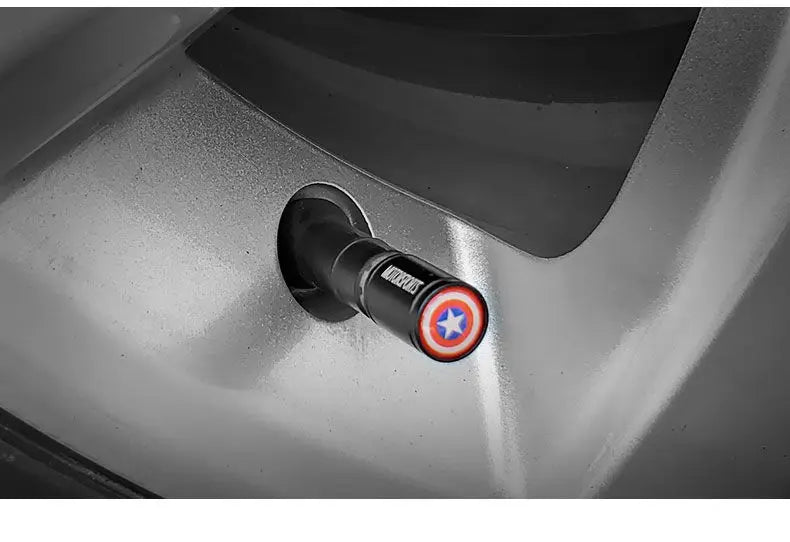 Batman Captain America Peripherals Creative Personality Car Tyres Valve Core Caps Aluminium Alloy Matte Valve Cap Decorations