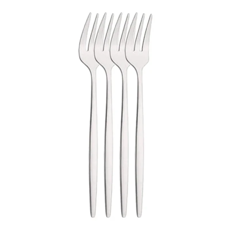 ABKW-Kitchen Tableware Silverware 20Pcs Silver Dinnerware Set Stainless Steel Dinner Cutlery Set Steak Knife Fruit Fork Spoon