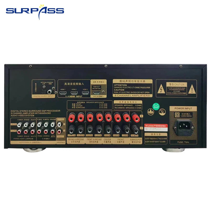 7.1 Channel Professional Power Amplifier for Home Theater