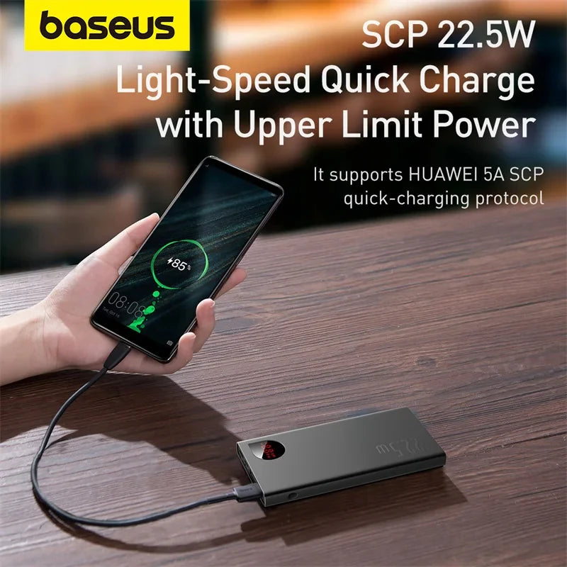 Baseus Power Bank 10000mAh 20000mAh 22.5W Fast Charging Powerbank Portable External Battery For iPhone 16 15 14 12 13 Pro Max