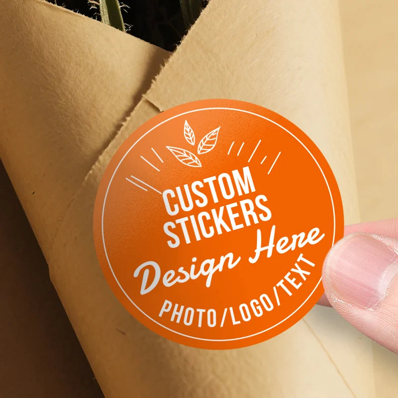 Personalized Gift Stickers Custom Design | DIY Decals with Photo/Logo Upload, Home Wall Art & Birthday Party Supplies