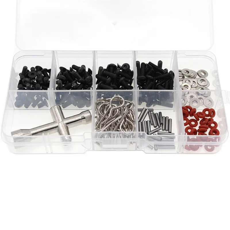 271PCS RC Car Parts Tool Kit 1/10 D3 D4 XIS Full Spare Parts Set for Remote Control Car Maintenance