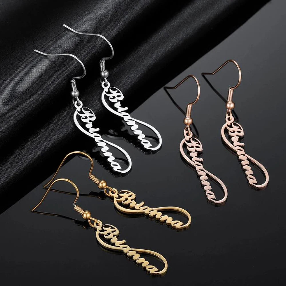 Personalized Gift Jewelry - Digital Jewelry - Customized Earrings - Initial Gift Earrings for Mom and Girlfriend