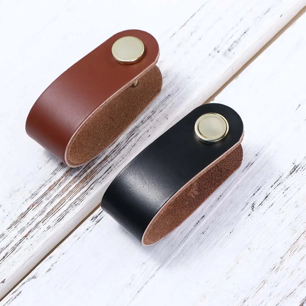 Children's Furniture Environmentally Kitchen Wardrobe Cabinet Hardware Leather Handle Door Pulls Furniture Knobs Drawer Handle