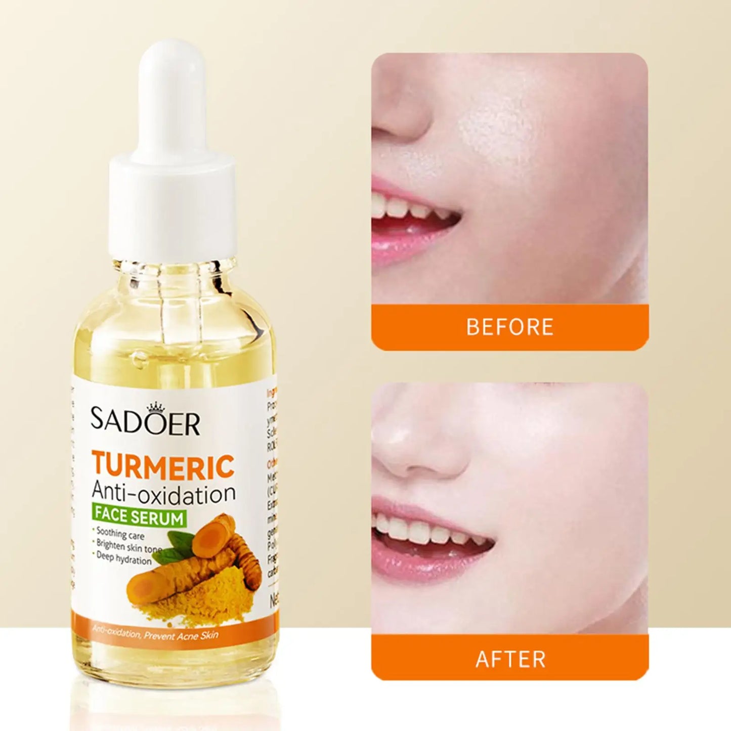 Skincare Turmeric Serum Soap Whitening Essential Oil Facial Repair Lifting Moisturizing Brighten Face Dark Spot Corrector