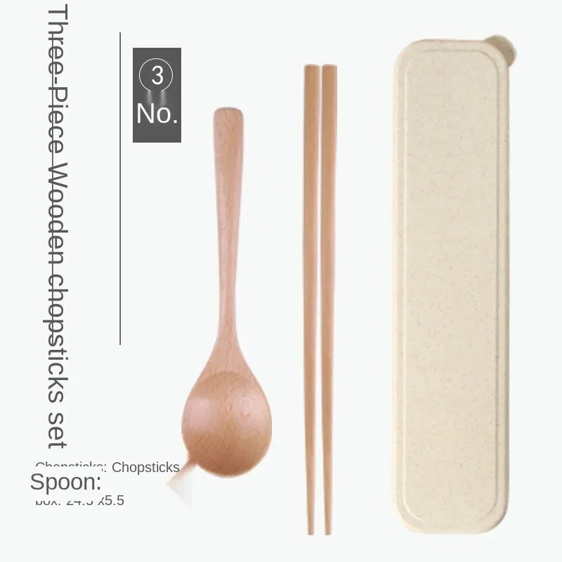 Handmade Dinnerware Cutlery for Kitchen, Wooden Spoon & Fork Dinner Kit for Rice, Soups, Cereal, Home Tableware