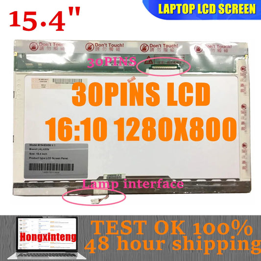 Original 15.4'' Laptop Lcd Display Screen B154EW08 FIT N154I3-L02 B154EW02 LTN154X3 LTN154AT02 LP154W01 LP154WX5 LP154WX4