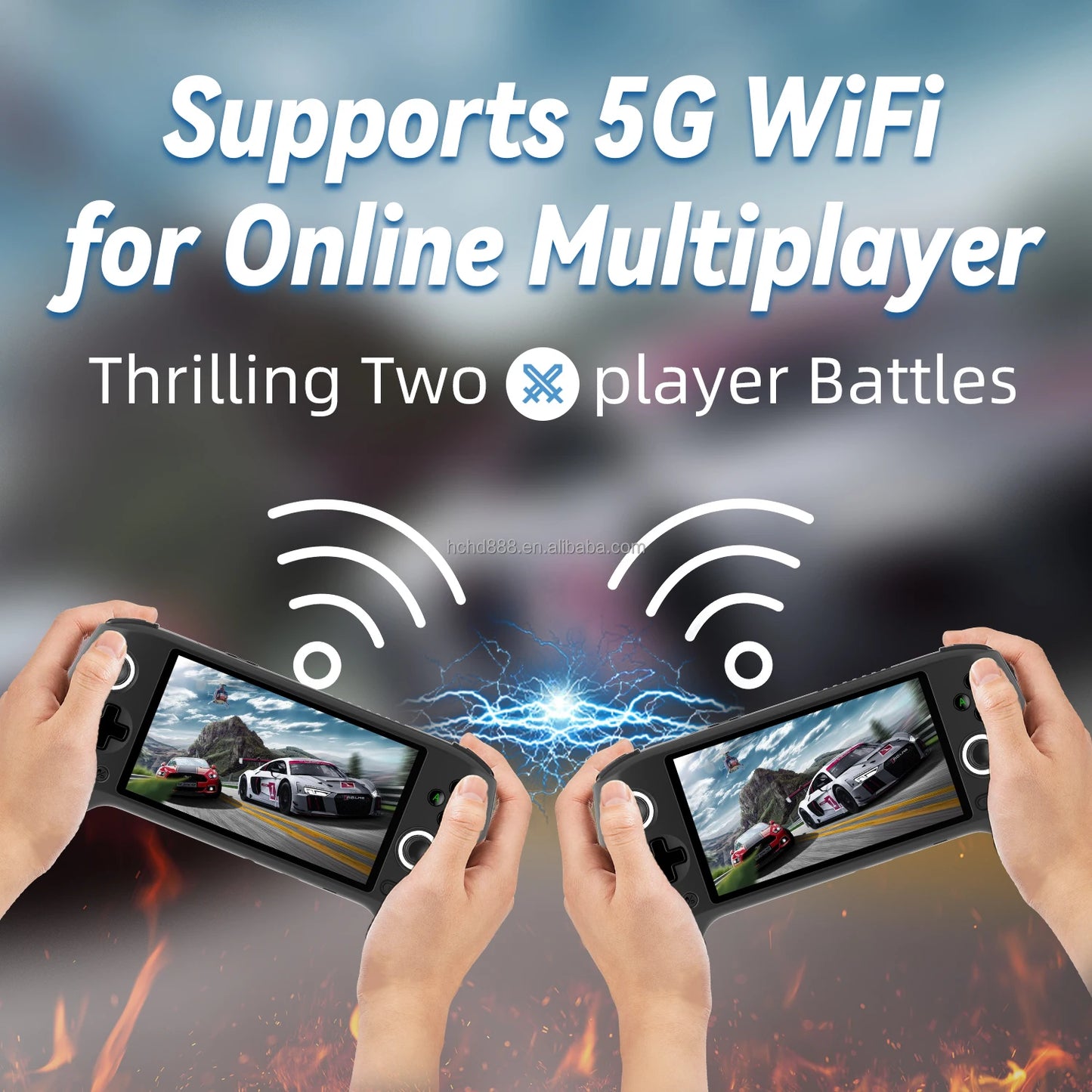 Portable Gaming Consoles Android 13 AMOLED Touch Screen Hall Effect Joysticks Handheld Game Player 5G Wifi BT5.0