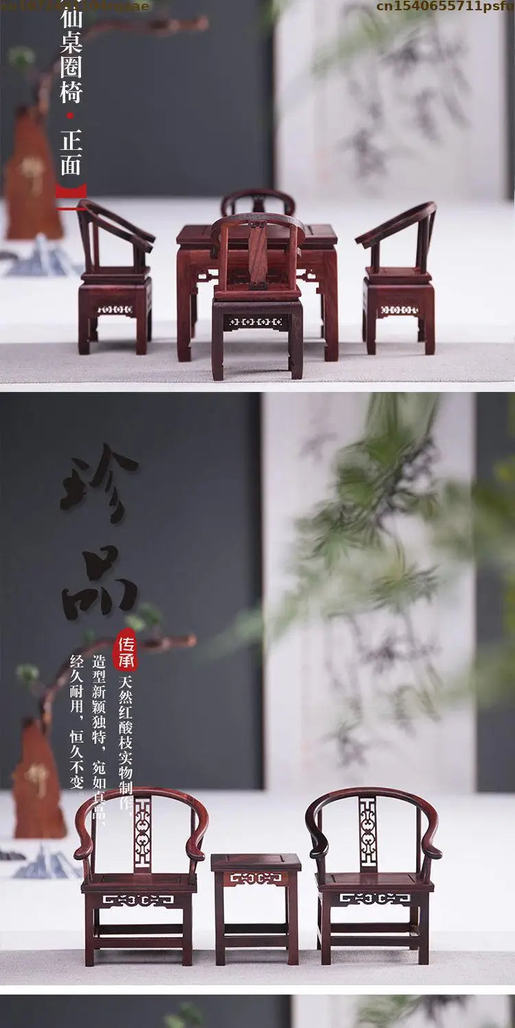 Mini Furniture Models Miniature Antique Rosewood Ornaments Chinese Handicrafts Doll Houses Photographed Scene Props