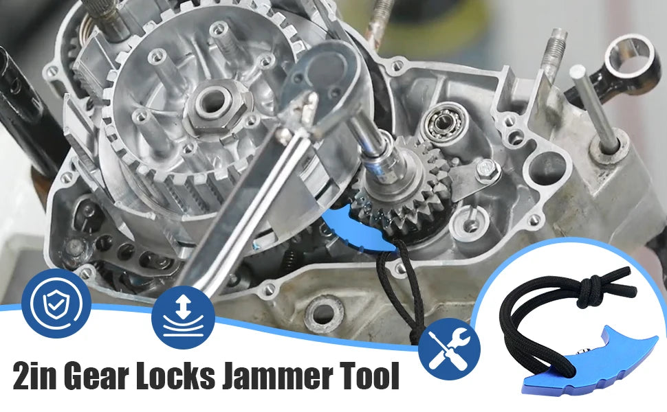 Gear Locks Gear Jammer Tool  4.9inch Compatible with Most ATVs and Motorcycles, Many Transmissions and CVT Systems