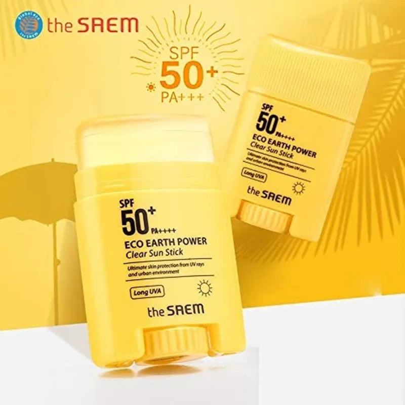 THE SAEM Eco Earth Power Clear Sun Stick 16g SPF50+ PA+++Sunscreen Sunblock Skin Protective Korea Care Cosmetics