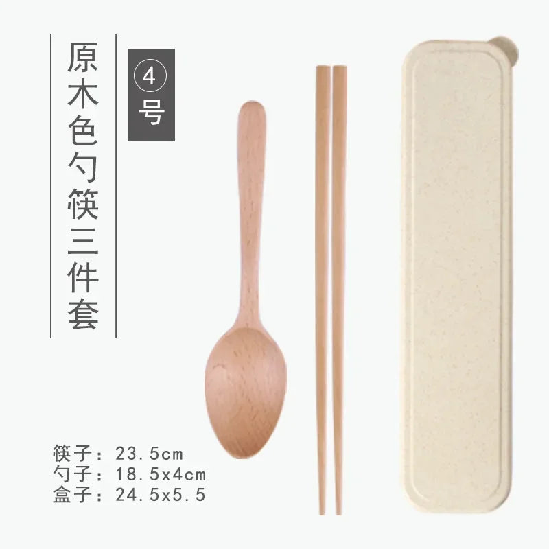 Handmade Dinnerware Cutlery for Kitchen, Wooden Spoon & Fork Dinner Kit for Rice, Soups, Cereal, Home Tableware