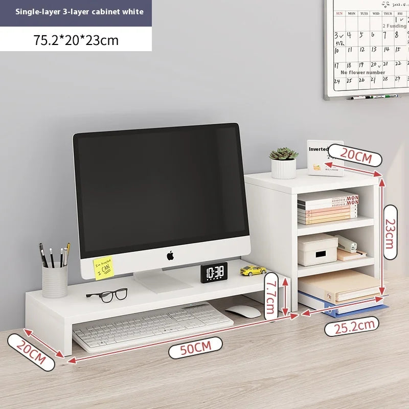 Laptop height stand, desktop monitor, screen stand, base, office desktop storage rack, storage workstation