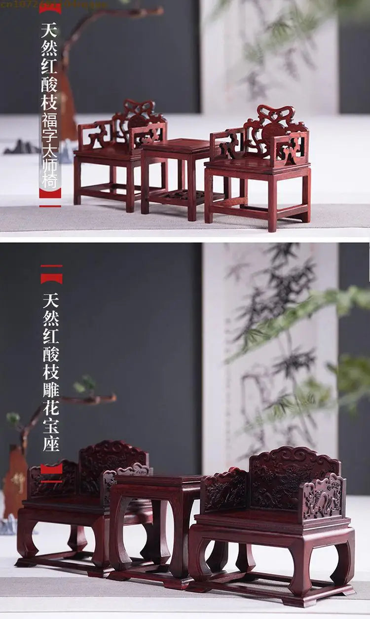 Mini Furniture Models Miniature Antique Rosewood Ornaments Chinese Handicrafts Doll Houses Photographed Scene Props