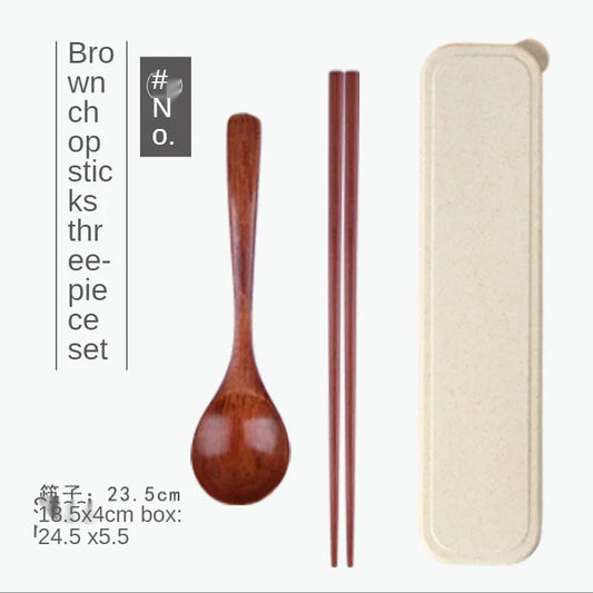 Handmade Dinnerware Cutlery for Kitchen, Wooden Spoon & Fork Dinner Kit for Rice, Soups, Cereal, Home Tableware