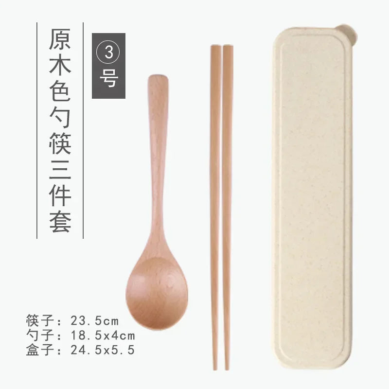 Handmade Dinnerware Cutlery for Kitchen, Wooden Spoon & Fork Dinner Kit for Rice, Soups, Cereal, Home Tableware